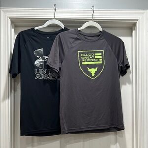 Under Armour Boy’s Black and Grey T-Shirts